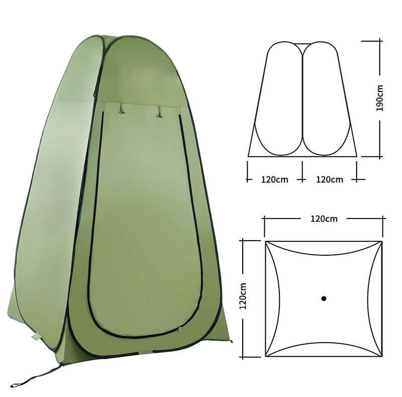 Outdoor Open Changing Room Portable Camping Toilet Popup Tent with Shower Good Quality Solid Color manufacture