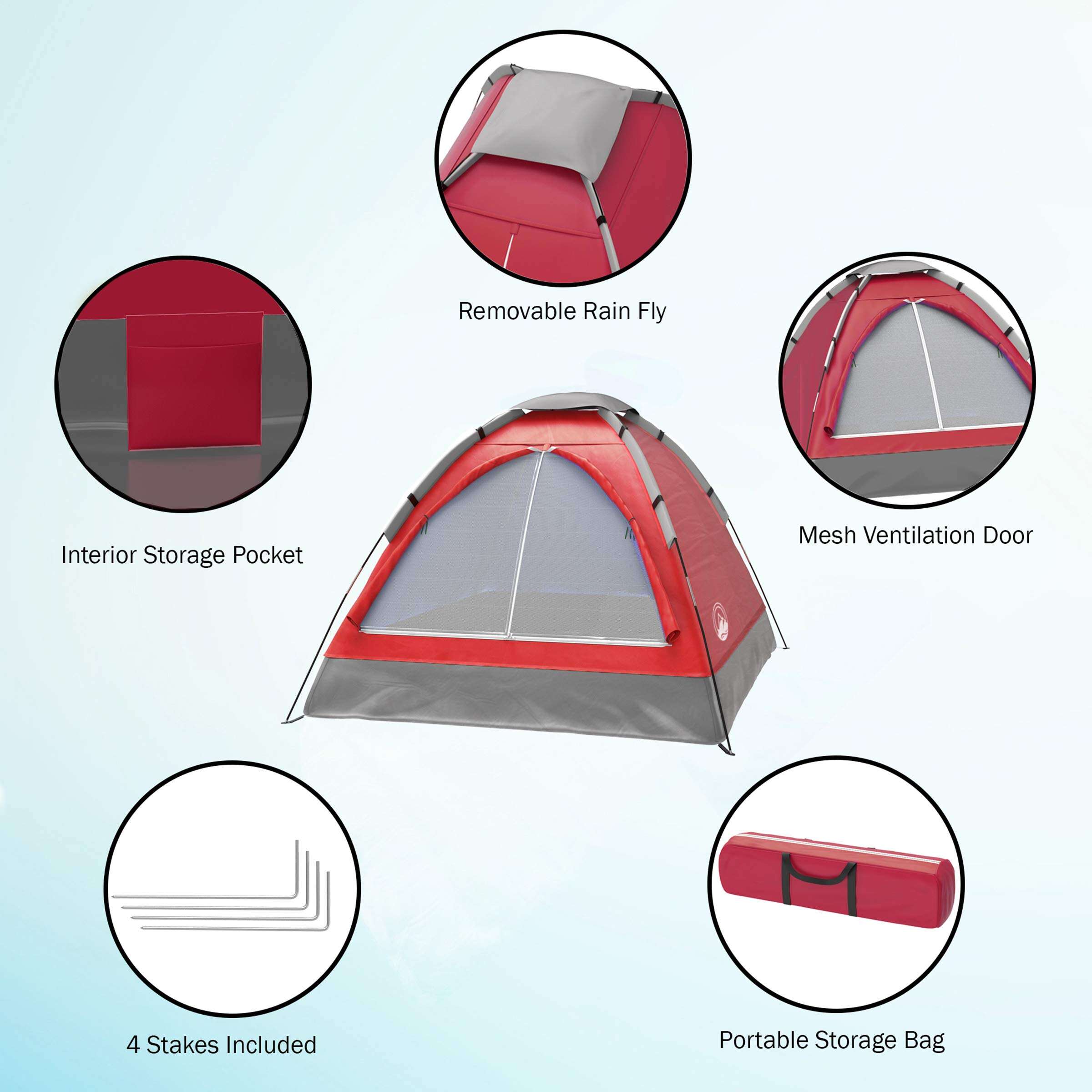 2-Person Lightweight Dome Tent for Camping Hiking Backpacking Beach Camping-Family Outdoor Tent manufacture