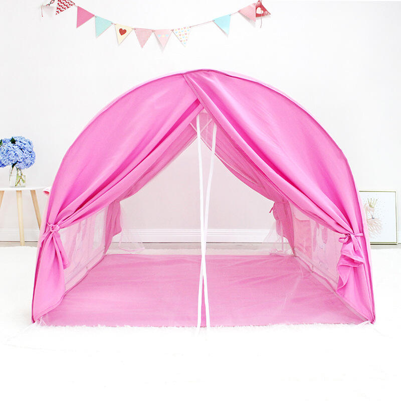 Factory Wholesale Convenient Installation of Foldable Pink Girl Princess Tent Bed Tent Children's Play Tent details