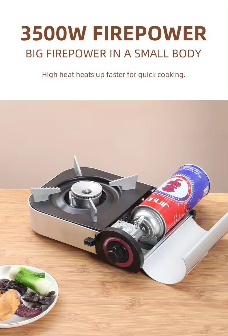 High Quality Camping Accessories BBQ Hiking MINI Tourist Burner Cooker Portable Stove Folding Portable Camping Gas Stove details