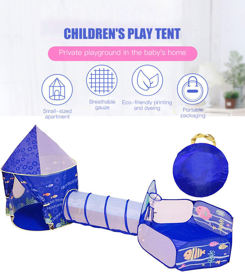 New Design Indoor Outdoor Fun Interaction Kids Tunnel Tent Crawl Pop up Children's Tent 3x1t Kids Room Tent details