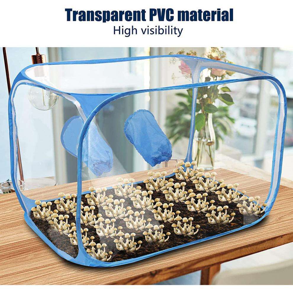 Mycology Supplies Garden Greenhouses Portable Foldable Pvc Still Air Box Cultivation Tent Kit Easily Pop up Mushroom Growth Tent details