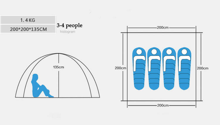 Automatic Waterproof Tent 3-4 Person Camping Tent for Sale Beach Outdoor supplier