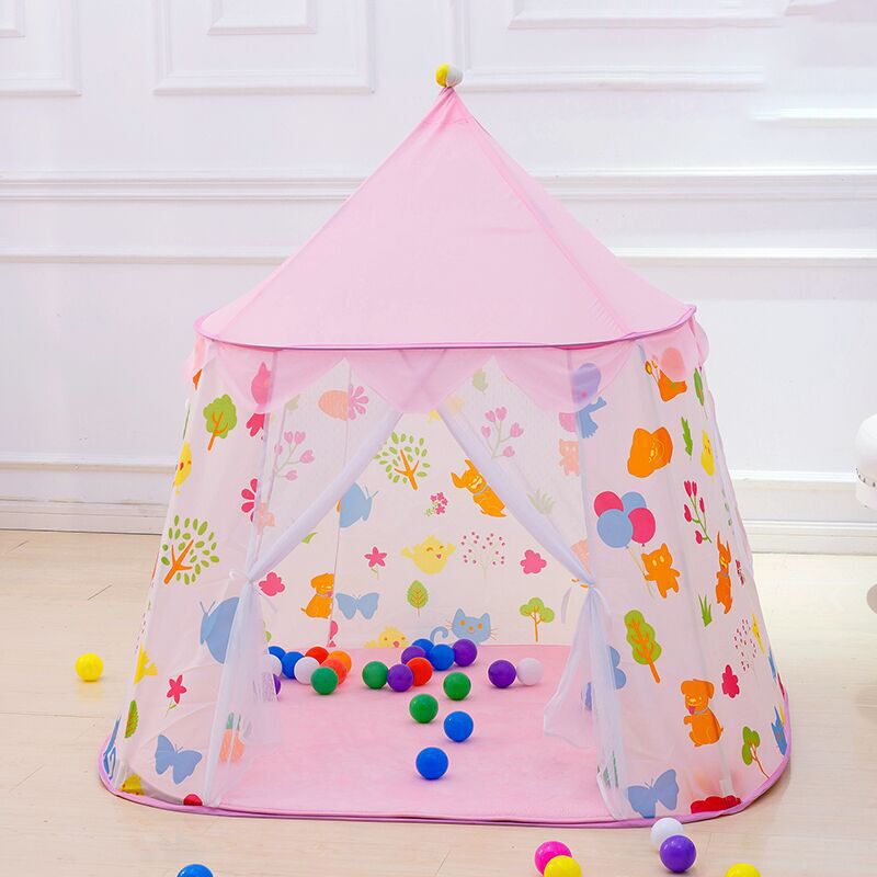 product indoor and outdoor use foldable children hexagon dream tent bed for kid play castle yurt playhouse cartoon cute-9