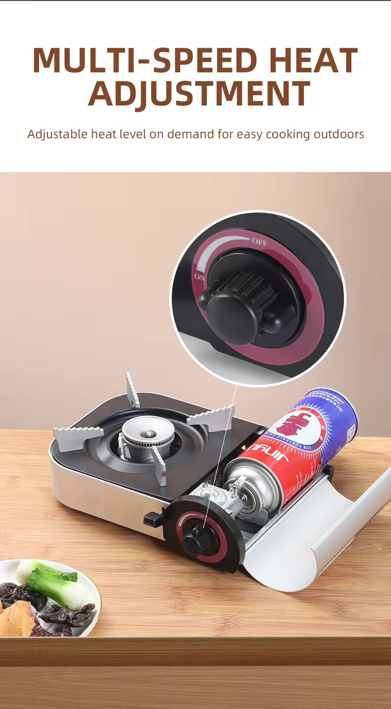 High Quality Camping Accessories BBQ Hiking MINI Tourist Burner Cooker Portable Stove Folding Portable Camping Gas Stove manufacture
