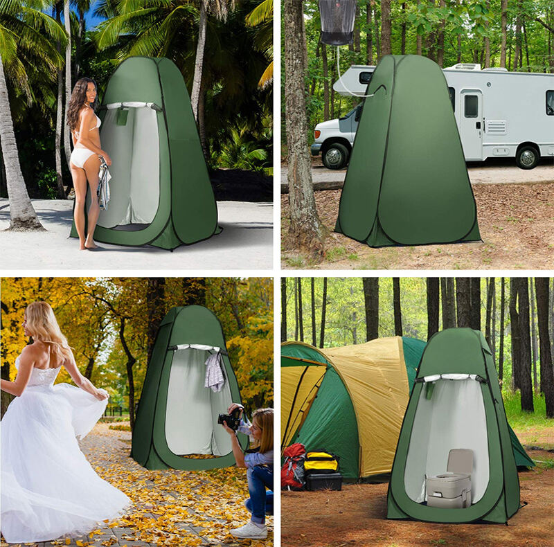 Outdoor Open Changing Room Portable Camping Toilet Popup Tent with Shower Good Quality Solid Color details