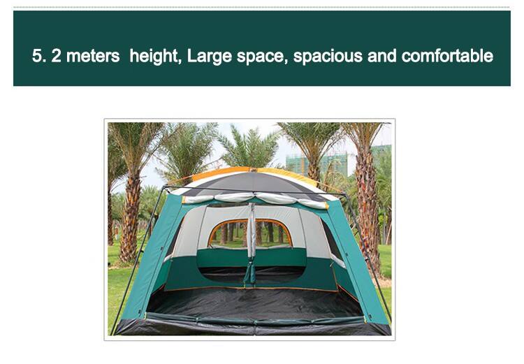 China Suppliers Luxury Large Size Wind Resistant Outdoor Family Camping Hexagonal Beach Tent for Camping Hiking supplier