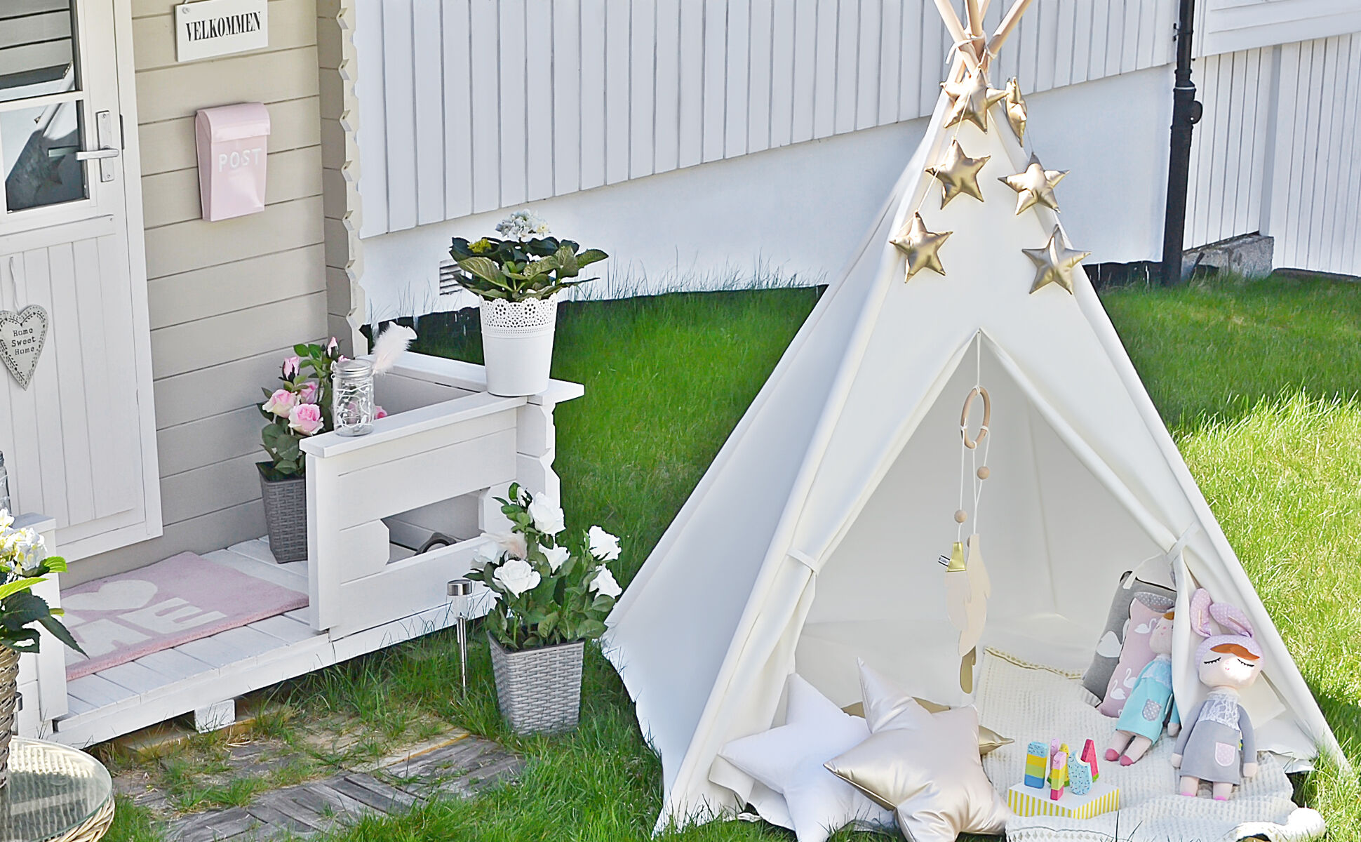 product natural cotton canvas children child toddler kids play tent house foldable indoor teepee tent for kids tipi tent for children-8