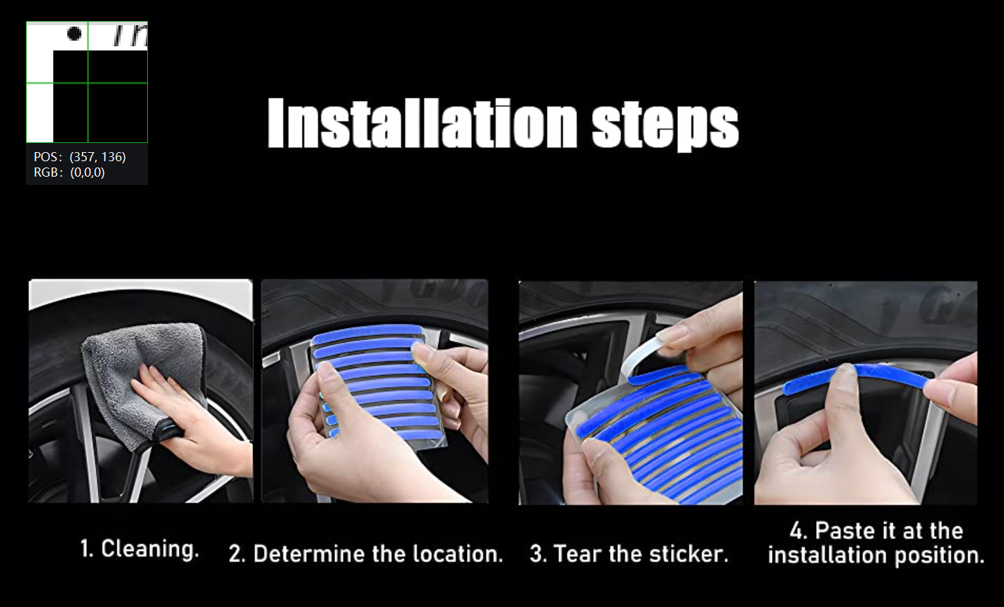 product blue reflective edge sticker car motorcycle wheel safety decorative car decals night safety warning reflective car stickers-4