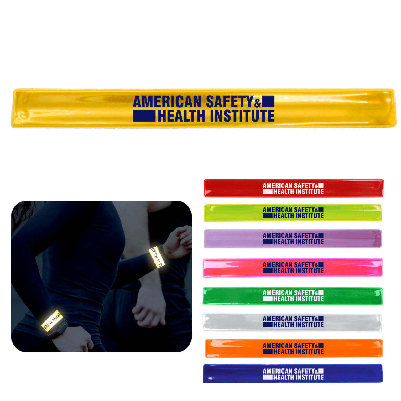 product reflective slap band pvc reflective snap wrist band reflective slap bracelet for outdoor activity-1