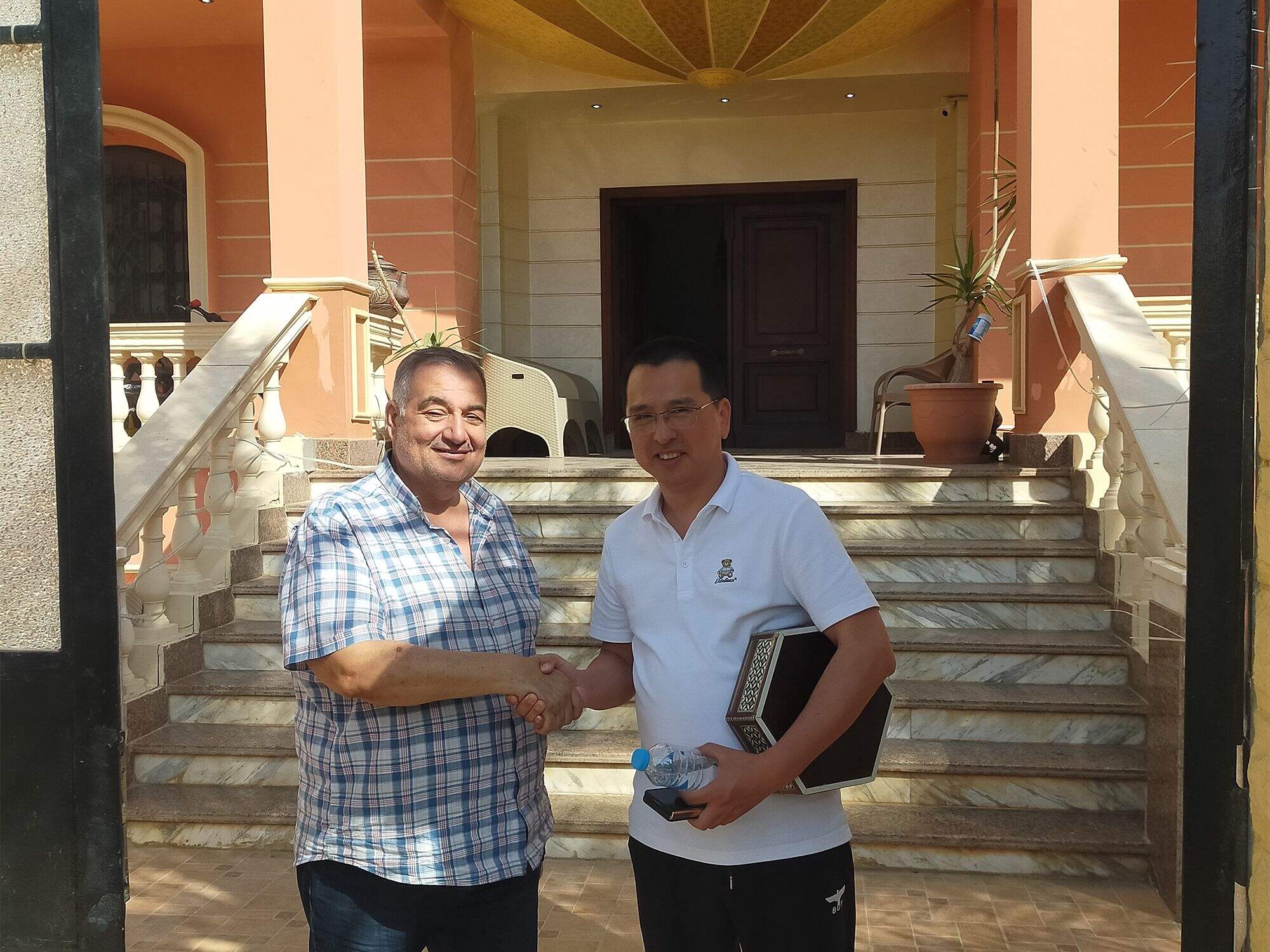 Fosita Boss Mr.Q and sales manager Mr.Tom went to Egypt to meet our old customers.