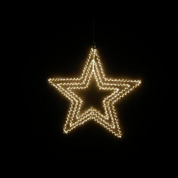Crear unha atmosfera máxica con luces de Nadal en forma de estrela