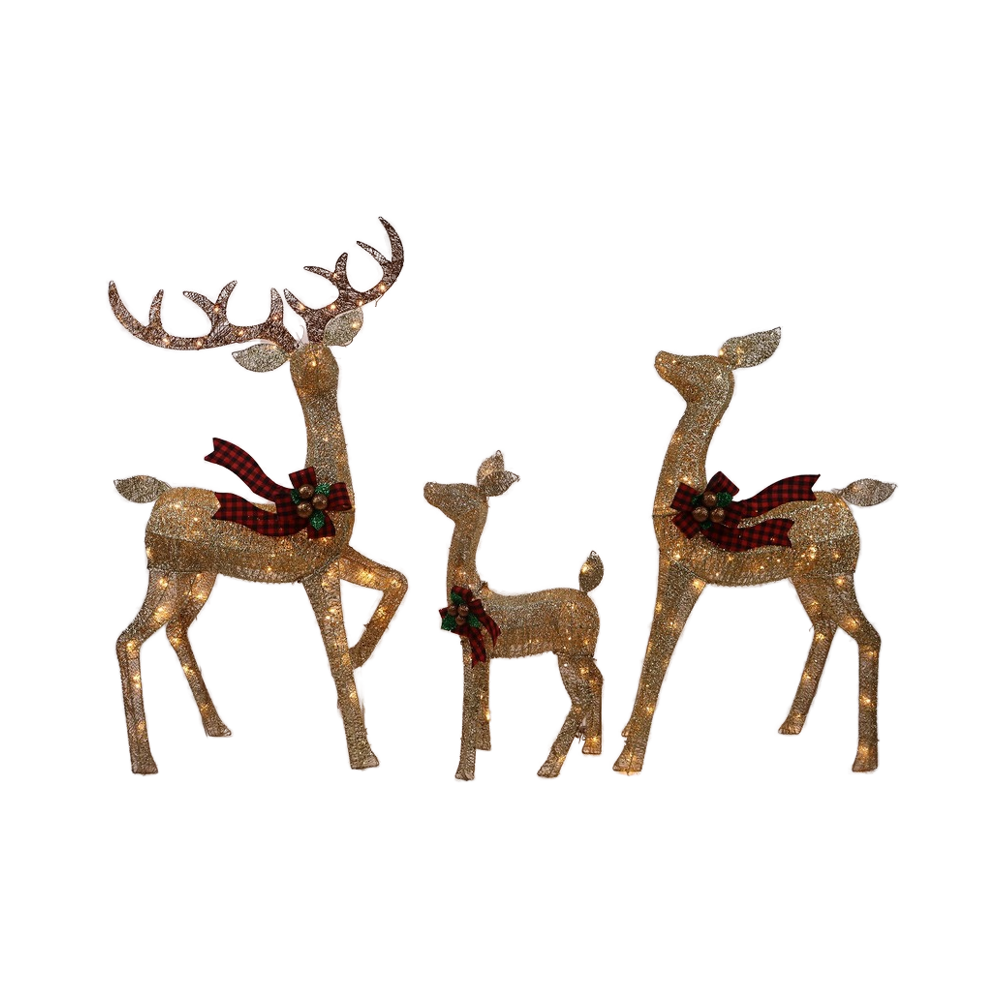 product led lighted reindeer family christmas motif string outdoor holiday glitter decorations for tree 220v voltage-10