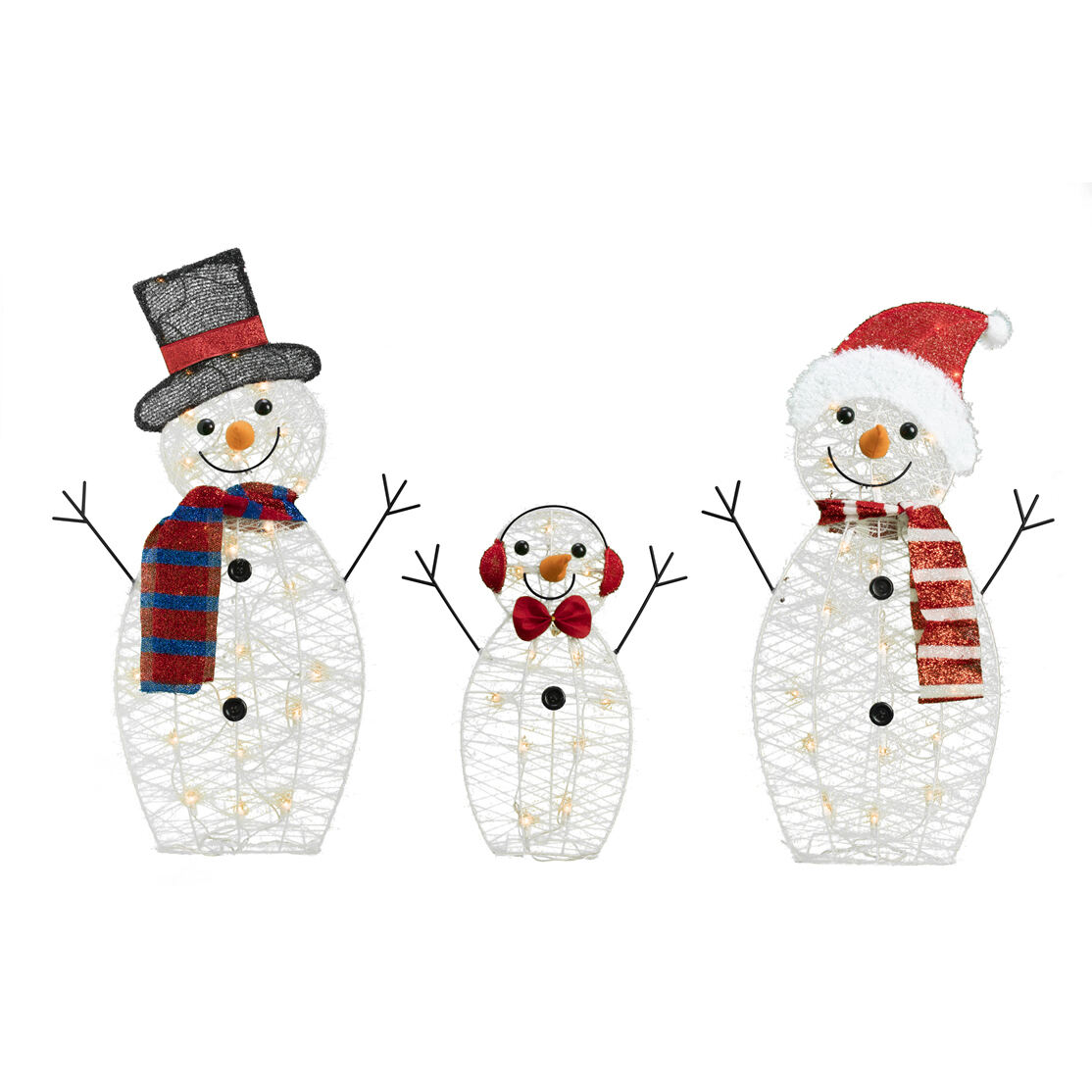 product 3pk 31in 60l 2d snowman motif light for garden patio decoration christmas decoration light-10