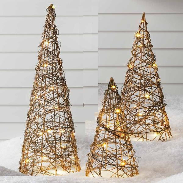 Add a festive touch to your yard with solar powered Christmas lights