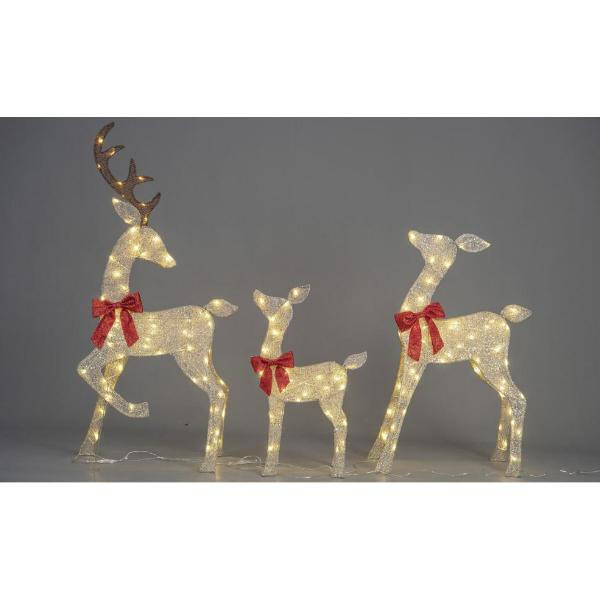 Impress your guests and neighbors with our durable and festive outdoor reindeer lighting solutions