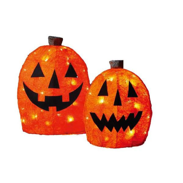 Bring a playful glow to your outdoor Halloween decor with battery operated lights