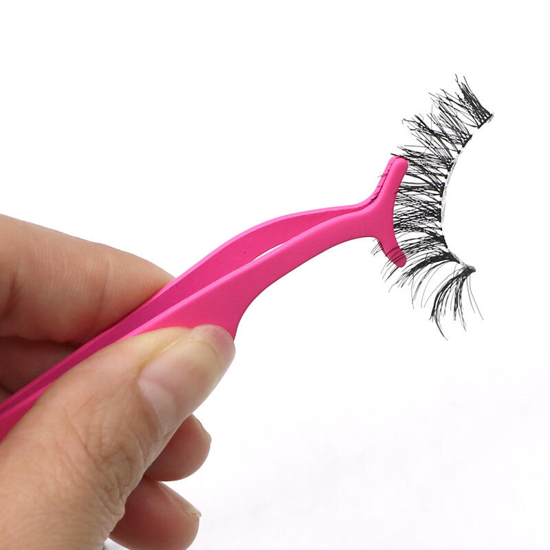 Hot Sale Eyelash Extension Glue Private Label Stainless Steel Curved Eyebrow Tweezers manufacture