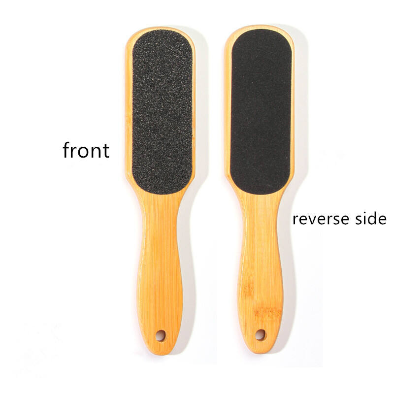 Factory Hot Sale Foot File Removal Pedicure Tools Wooden Handle Foot Brush details