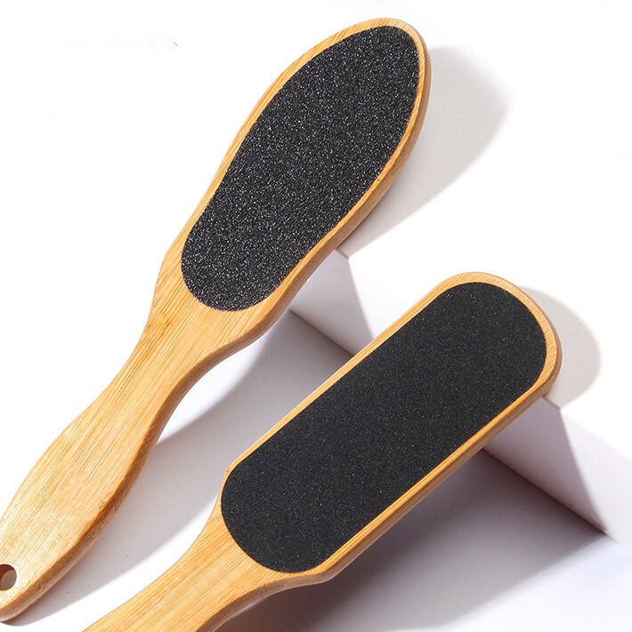 Factory Hot Sale Foot File Removal Pedicure Tools Wooden Handle Foot Brush factory
