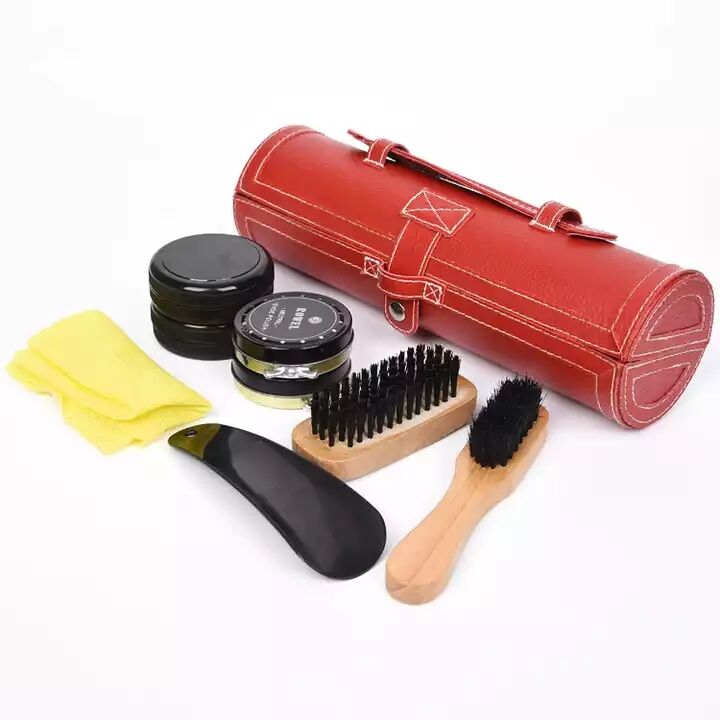 Chinese Factory Black Leather case Shoe Polish Kit Shoe Care Kit Sneakers on Sale details