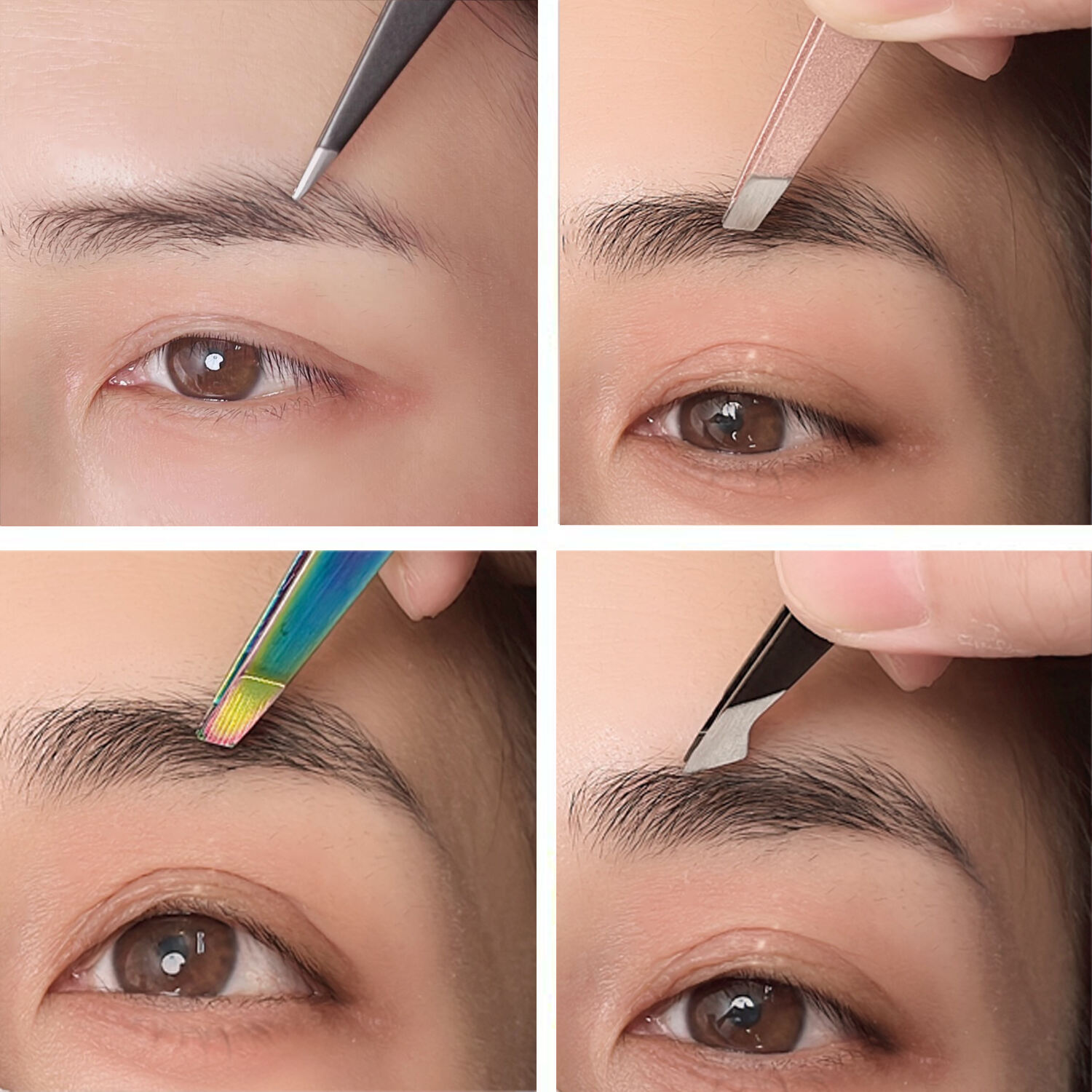 Factory Price Wholesale Popular Eyebrow Tweezer Beauty Tool Black Eyebrow Tweezers details
