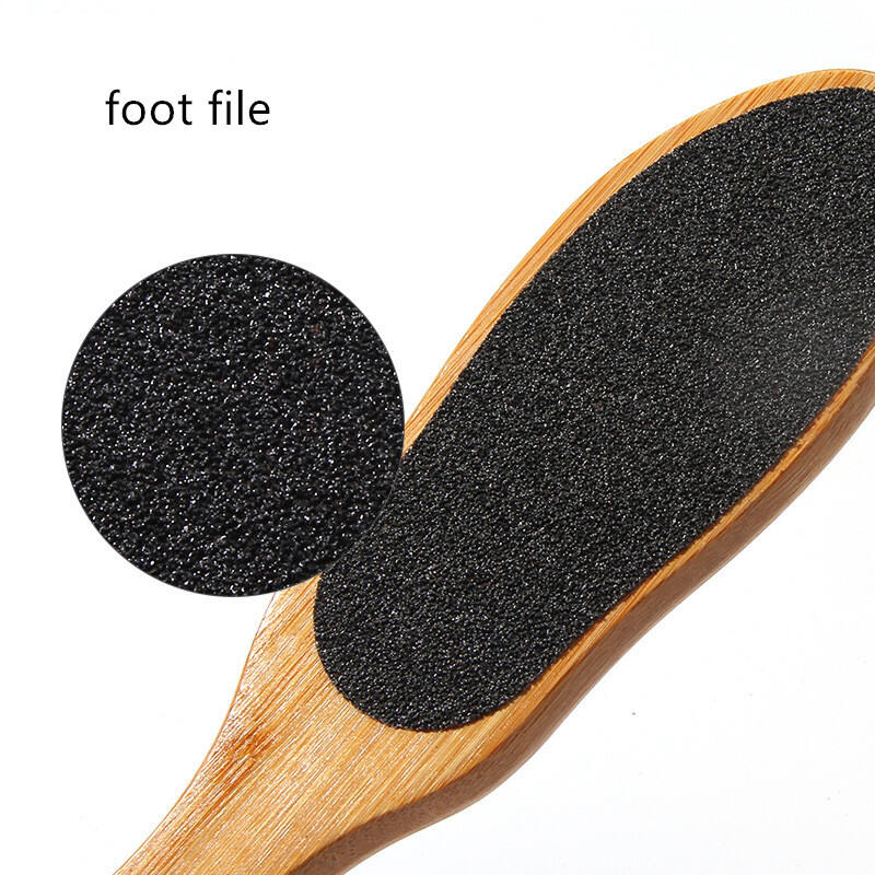 Factory Hot Sale Foot File Removal Pedicure Tools Wooden Handle Foot Brush manufacture