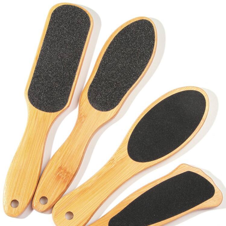 Factory Hot Sale Foot File Removal Pedicure Tools Wooden Handle Foot Brush details