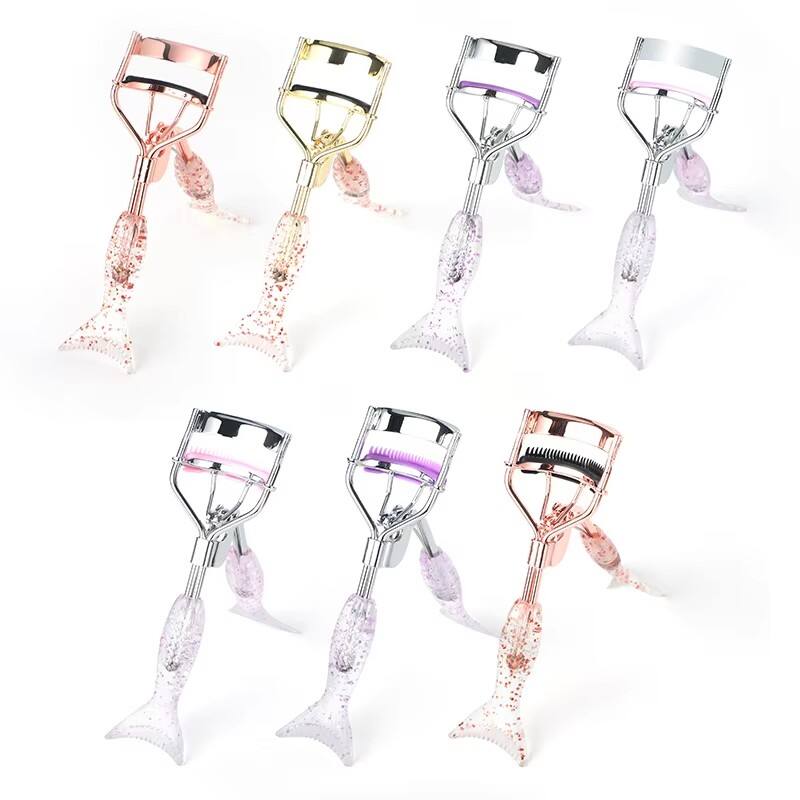 New Original Mermaid Eyelash Curler pink Beauty Tool Eyelash Curler case supplier