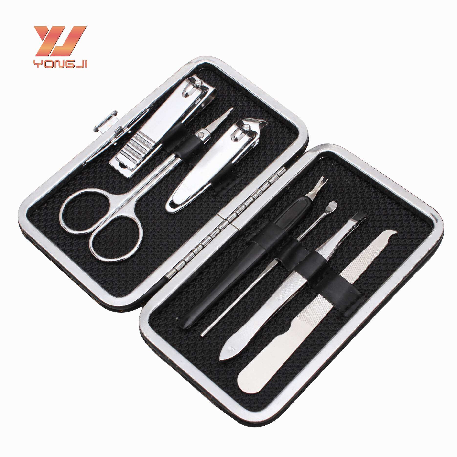 product factory cheap price stainless steel nail clipper travel manicure set pedicure kit-3