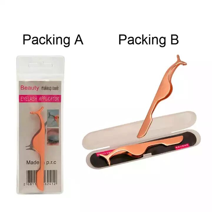 Hot Sale Eyelash Extension Glue Private Label Stainless Steel Curved Eyebrow Tweezers factory