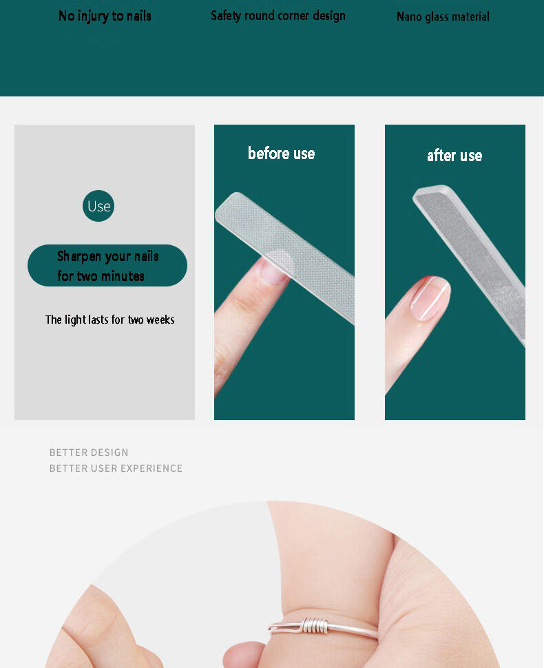 Chinese Factory File Nail Glass with case Manicure Tool Customized Glass Nail File factory