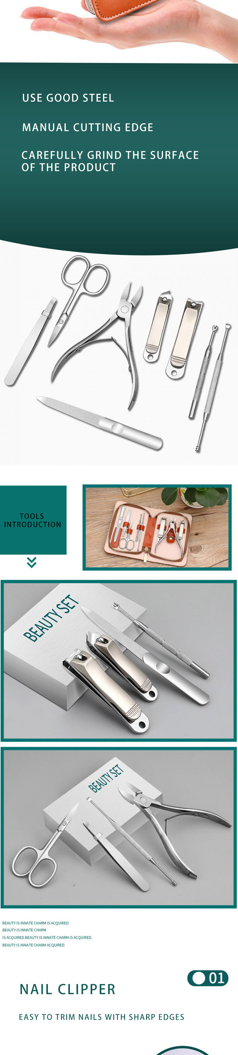 Popular Custom Nail Care Tool Original Factory Manicure & Pedicure Set manufacture