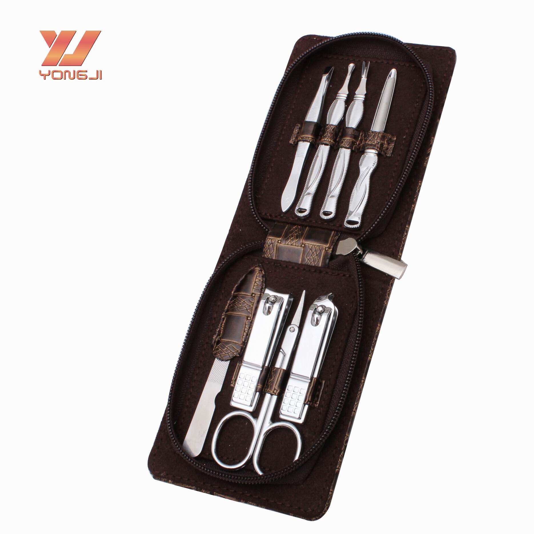 product factory cheap price stainless steel nail clipper travel manicure set pedicure kit-4
