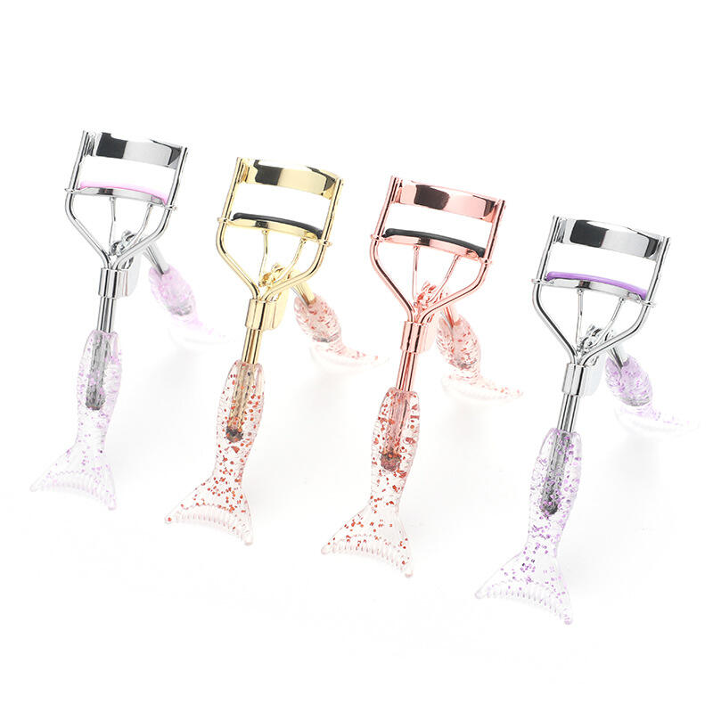 New Original Mermaid Eyelash Curler pink Beauty Tool Eyelash Curler case supplier