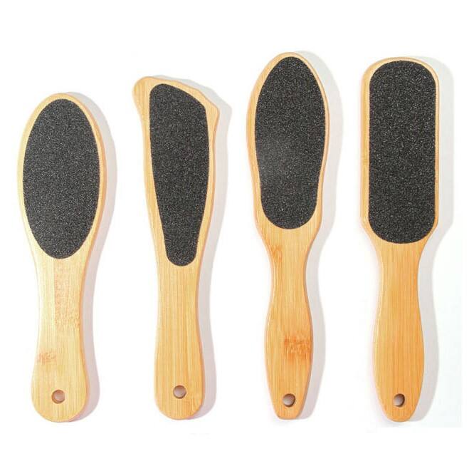 Factory Hot Sale Foot File Removal Pedicure Tools Wooden Handle Foot Brush details