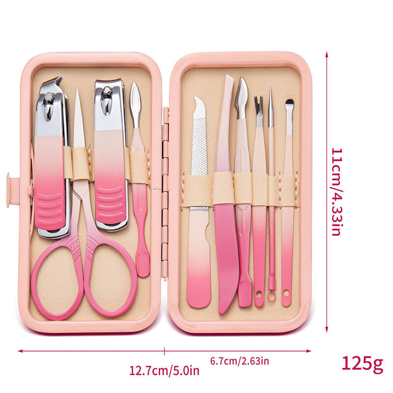 Wholesale Professional Custom Logo Beauty Tool 7/10/13/19 Pcs pink Manicure Set manufacture