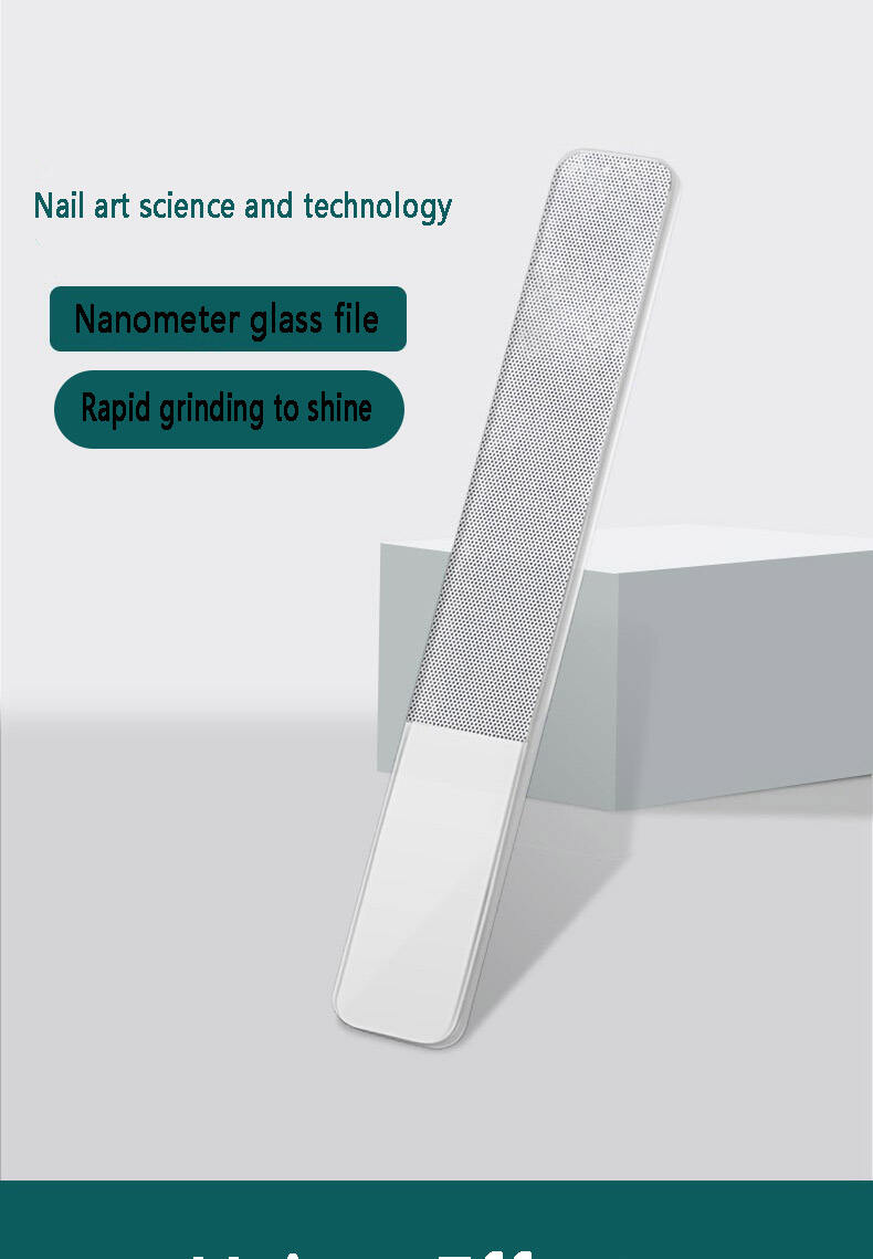 Chinese Factory File Nail Glass with case Manicure Tool Customized Glass Nail File supplier
