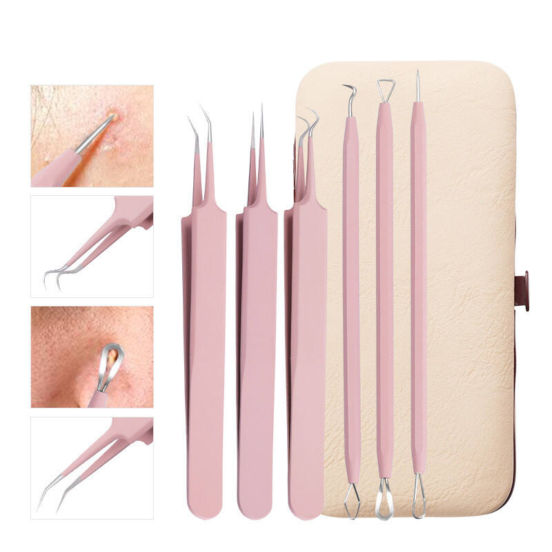 Original Factory Stainless Steel Blackhead Pin Pimple Remover Tool Kit Beauty Tool supplier