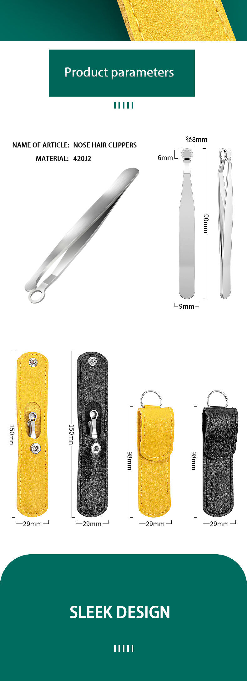 New Original Nose Hair Scissors Beauty Tool Manual Nose Hair Trimmer manufacture