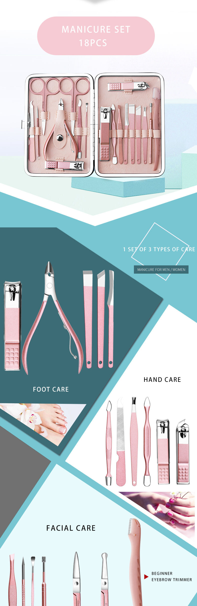 Factory Direct Price Nail Cutter Set Manicure Set Kit Pedicure Tools Beauty Set factory
