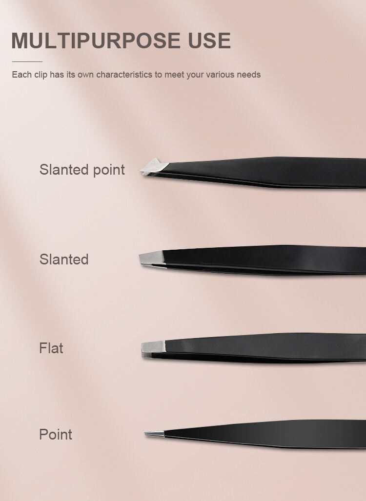 Factory Price Wholesale Popular Eyebrow Tweezer Beauty Tool Black Eyebrow Tweezers manufacture