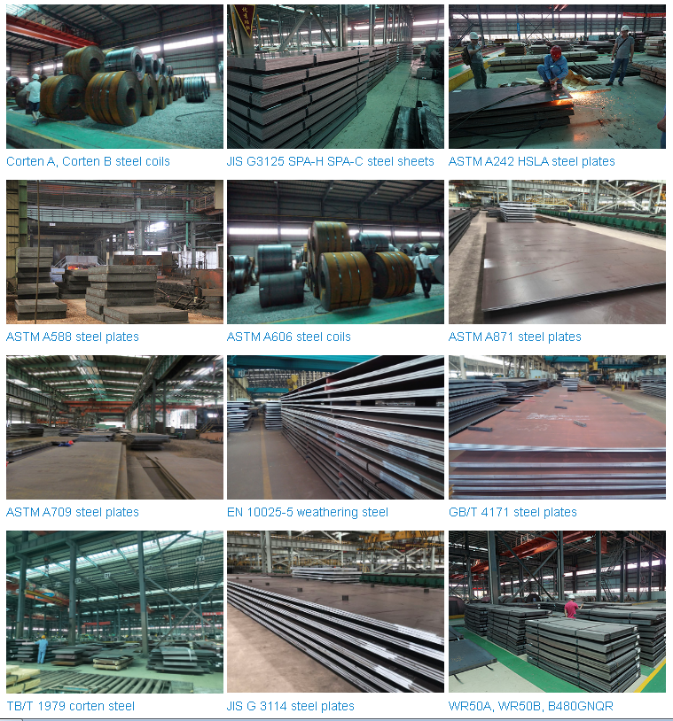 A242 SPA-H Q235NH Q295NH Q355NH Q460NH NM360 Weather Resistant Corten Carbon Steel Plate manufacture