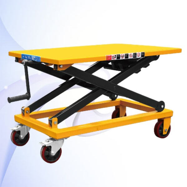 Efficiently lift and position materials with precision using a single scissor lift table