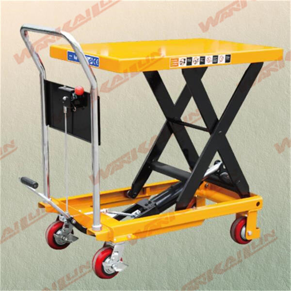 Reduce workplace injuries and increase productivity with a pneumatic lift cart.