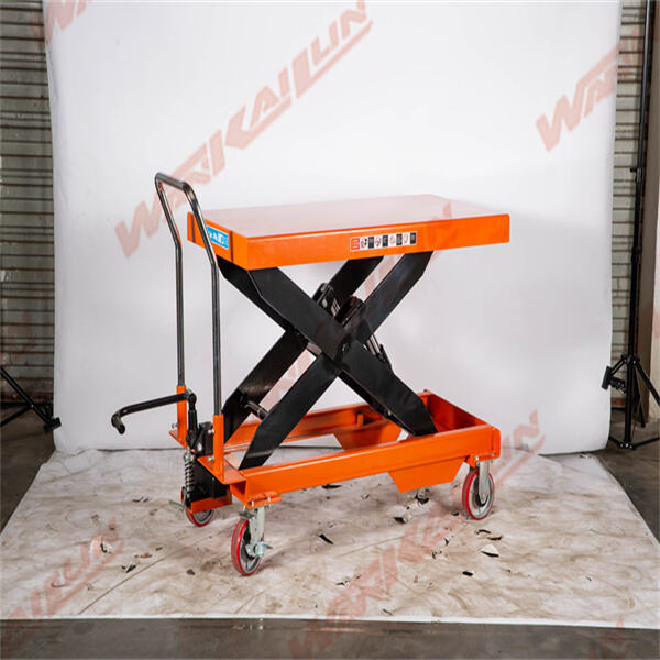 Get the job done quickly and safely with a manual hydraulic scissor lif