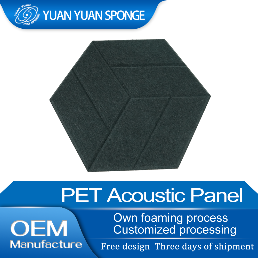 New Arrival Modern Design 3D PET Acoustic Foam Panel Polyester Acoustic Panels for Studio and Home Use factory