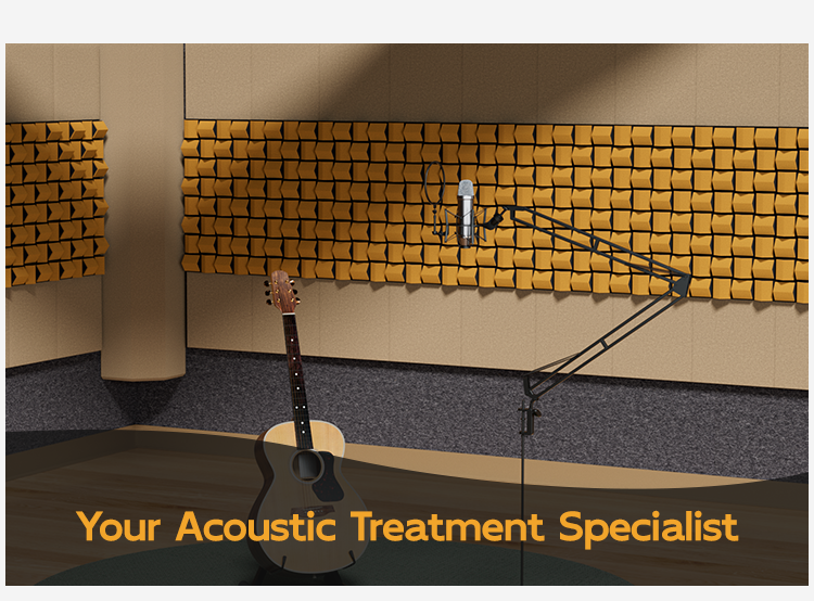 High Quality PET Polyester Colorful Fiber Soundproof Wall Panels Good Price PET Acoustic Diffuser for Decorative details