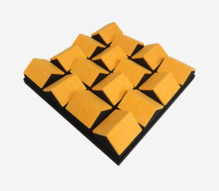 High Quality PET Polyester Colorful Fiber Soundproof Wall Panels Good Price PET Acoustic Diffuser for Decorative supplier