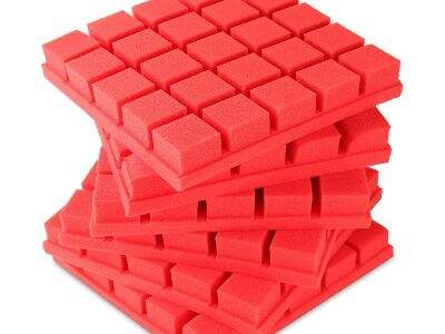 Does the pore size of the foam in acoustic panels affect the sound absorption effect?